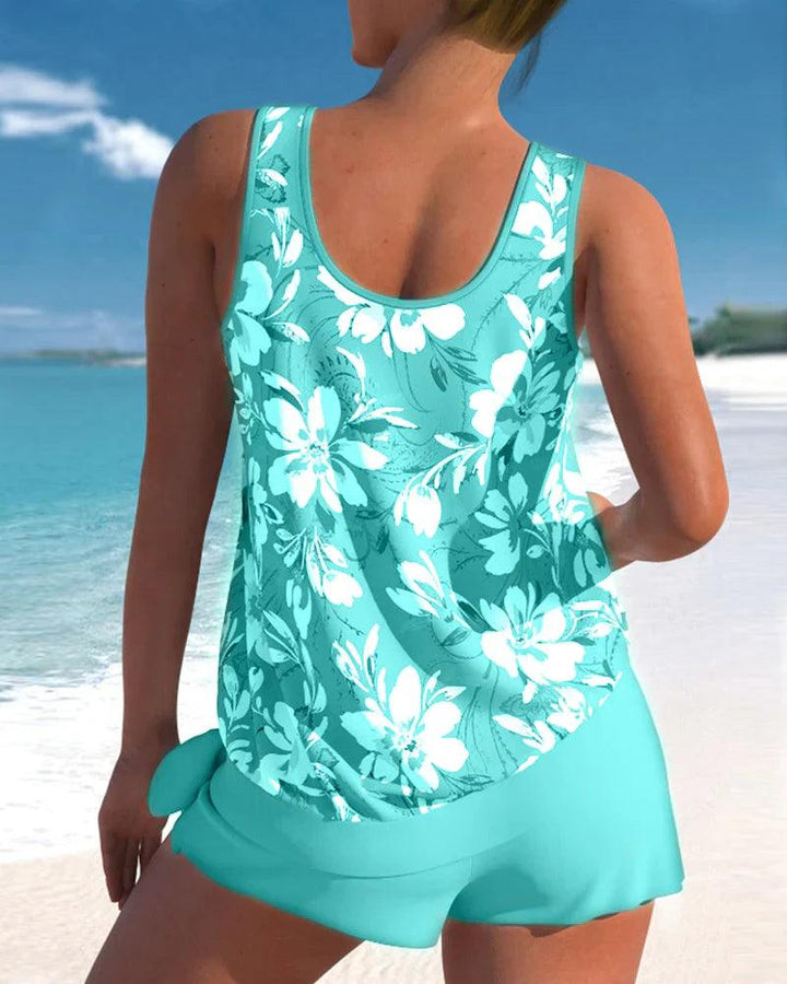 W&W Mode | Zweiteiliges Tankini Satz Mit Blumenmuster Für Damen