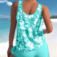 WW | Zweiteiliges Tankini Satz Mit Blumenmuster Für Damen