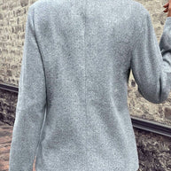 WW | Schicke Wintergraue Strickjacke für Frauen