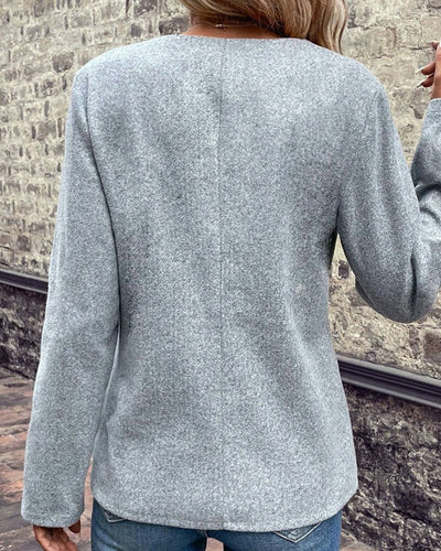 WW | Schicke Wintergraue Strickjacke für Frauen