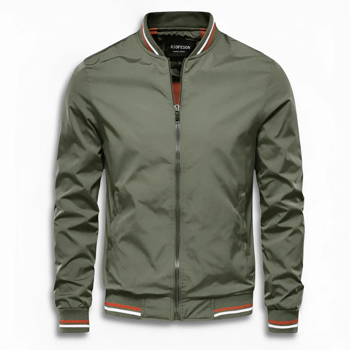 W&W Mode | Herren Lässige Übergangsjacke mit Wasserabweisender Oberfläche & Stehkragen W&W Mode