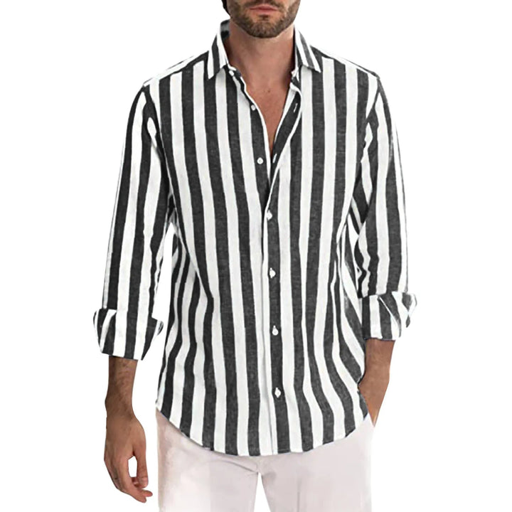 W&W Mode | Stylisches Gestreiftes Leinenhemd Für Männer