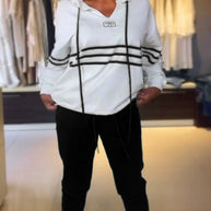WW | Set aus gestreifter Hose und Kapuzenjacke