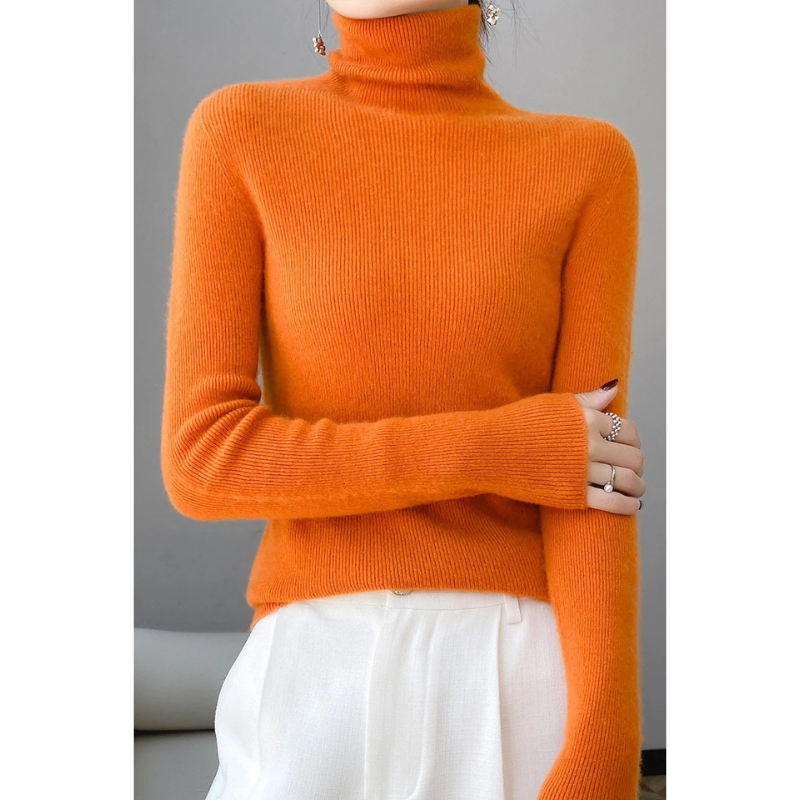 WW | Cashmere Pullover Damen Eleganter Rollkragenpullover aus Luxuswolle