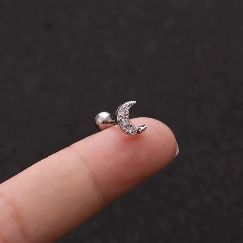 WW | Blum Kreuz Tragus Piercing Ohrringe