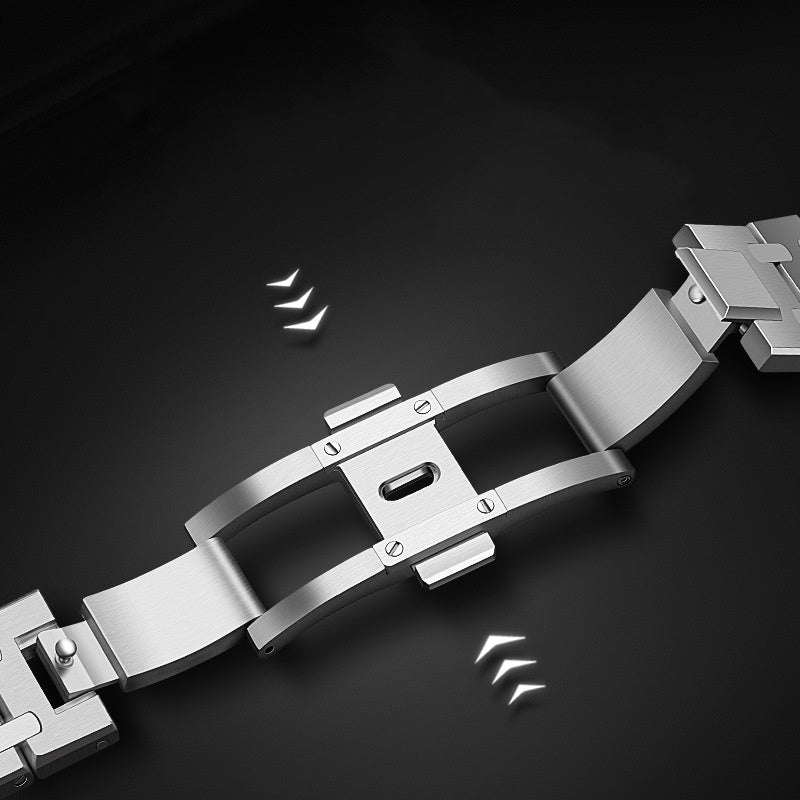WW | Rvs Band Für Samsung Watch Ultra Mit Luxus Doppelkettendesign