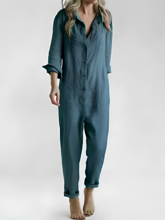 Scarlett™ - Overall mit langen Ärmeln und Knöpfen