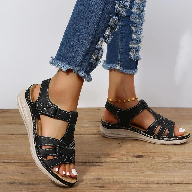 WW | Damen Orthopädische Leder Sandalen Bequeme Sommer Für Frauen