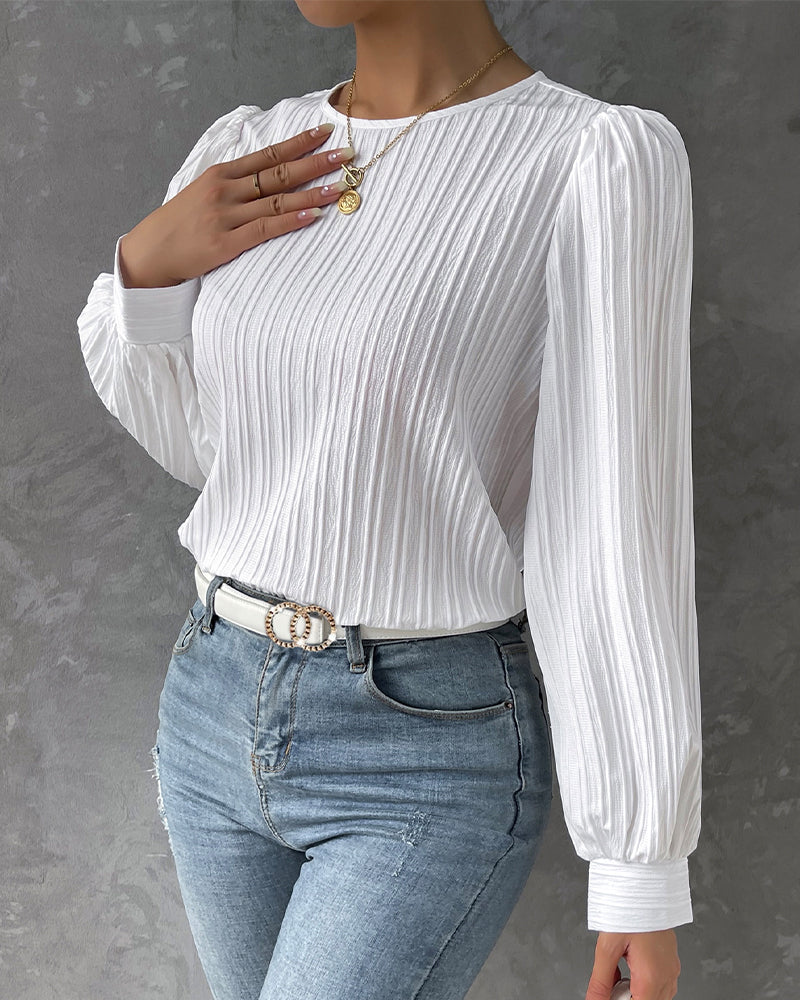 W&W Mode – Bluse mit Rundhalsausschnitt