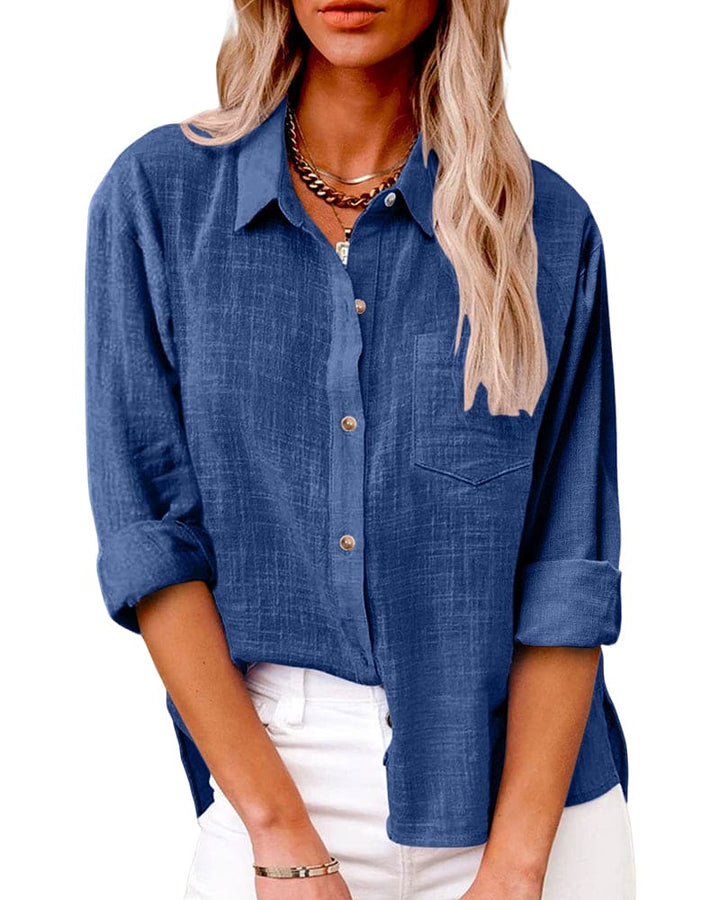 W&W Mode | Langärmliges Leinenhemd Für Damen