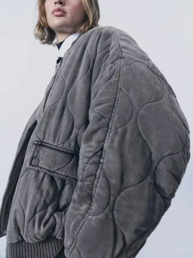 – Baumwolljacke mit Rundhalsausschnitt