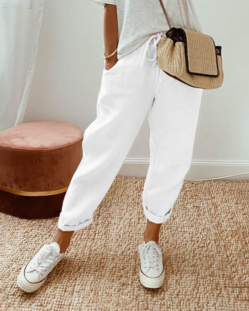 WW | Lässige Und Elegante Leinen Jogginghose