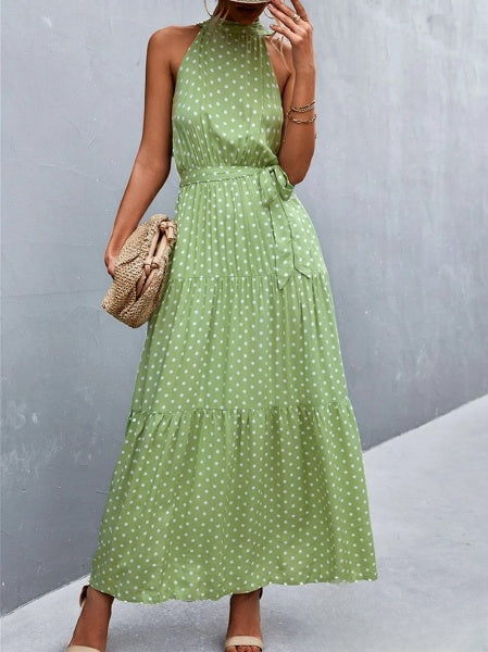 WW | Jumpsuit mit Halsband und Volant Polka-Druck, Bestseller