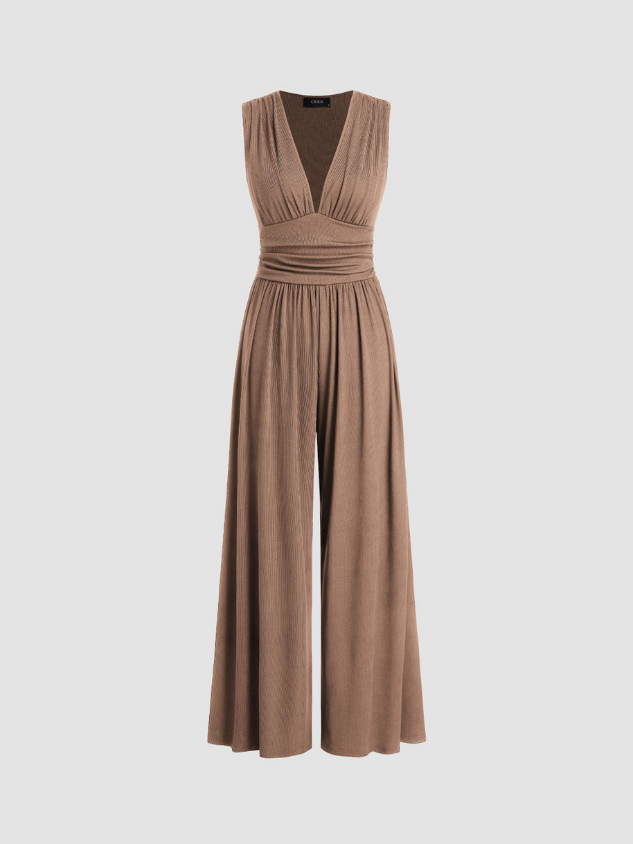 WW | Eleganter Damen Jumpsuit Mit V-Ausschnitt Für Frauen
