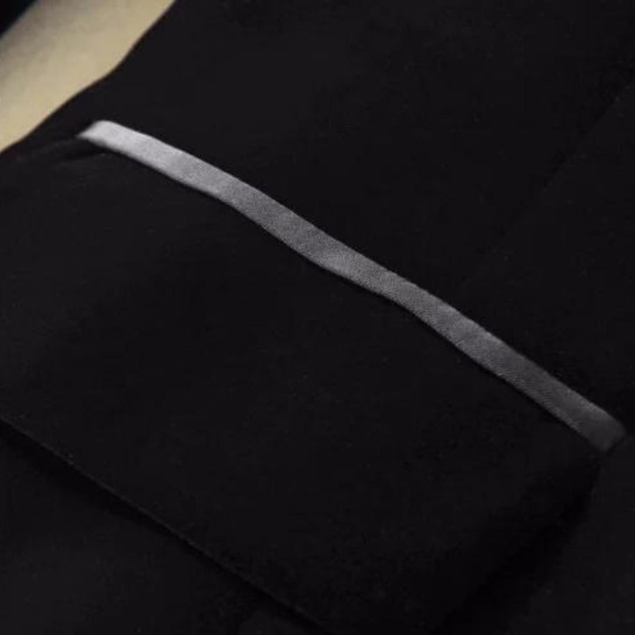 Blazer aus Samt mit Satinaufschlägen
