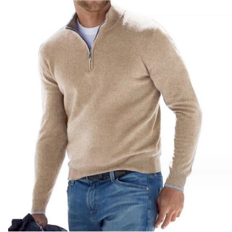 WW | Warmes Herrenpullover Reißverschluss