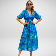 WW | Midi Kleid Mit Dreiviertelärmeln