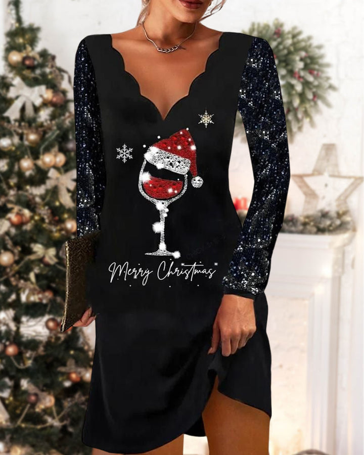 W&W Mode | Bequem Chic V-Ausschnitt Cheer Dress