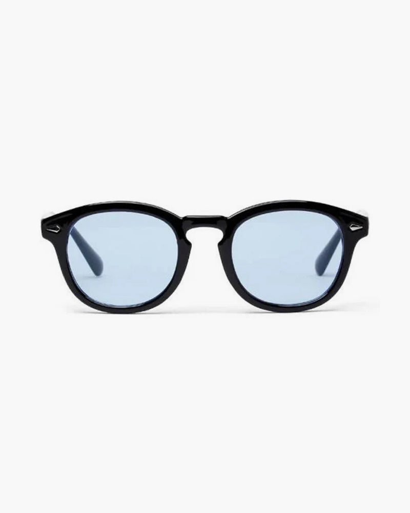 W&W Mode | Schwarzer Rahmen Runde Sonnenbrille Für Männer