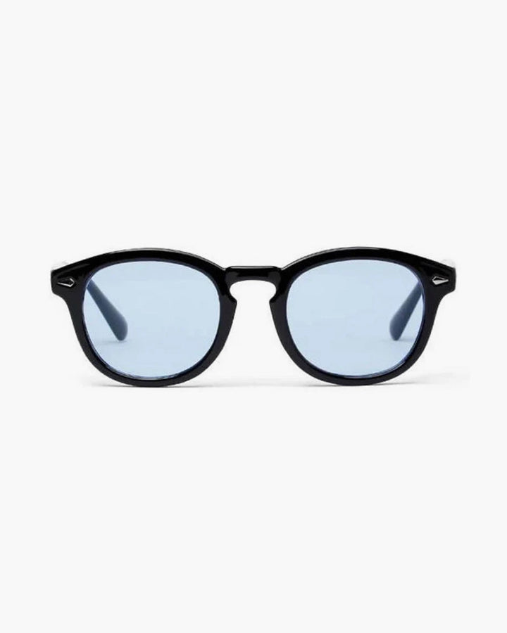 W&W Mode | Schwarzer Rahmen Runde Sonnenbrille Für Männer