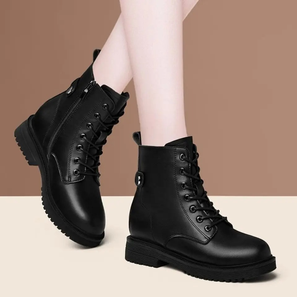 W&W Mode | Damen Stiefel mit Schnürung und Seitenreißverschluss Nachhaltig und Rutschfest