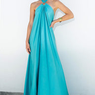 WW | Satin Halter Neck Maxi Dress für Frauen