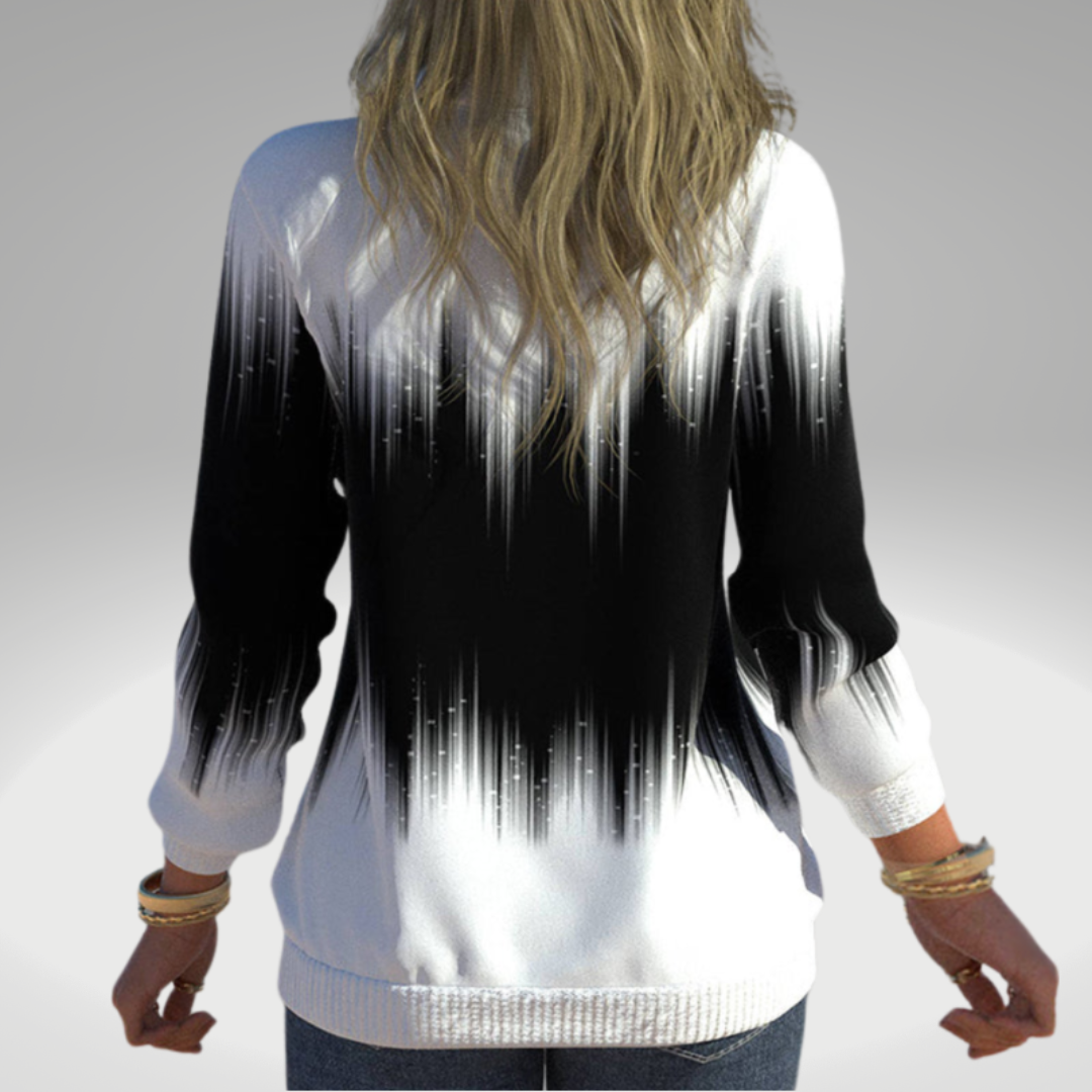 W&W Mode - Damen Sweatshirt mit Farbverlaufdruck