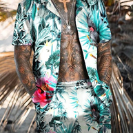 WW | Herren Sommer Satz Hawaiian Shirt Und Kurze Hose Für Männer