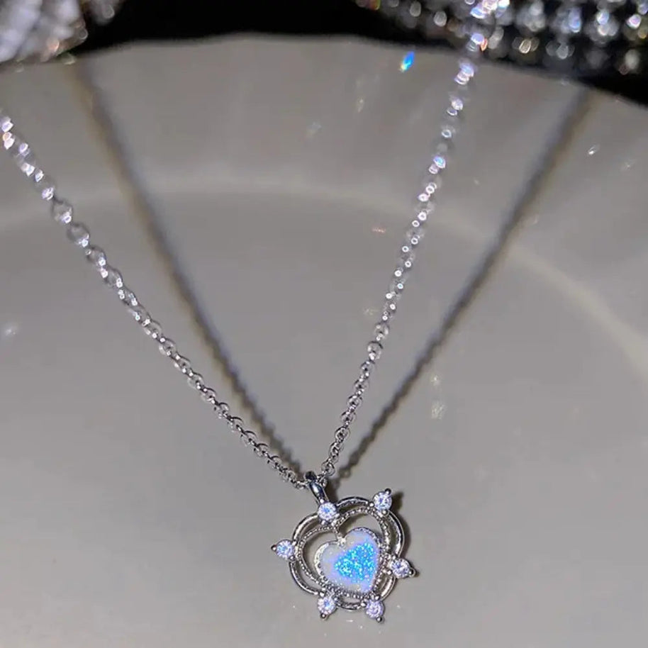 WW | Bogen Engel Flügel Herz Anhänger Kette Für Damen