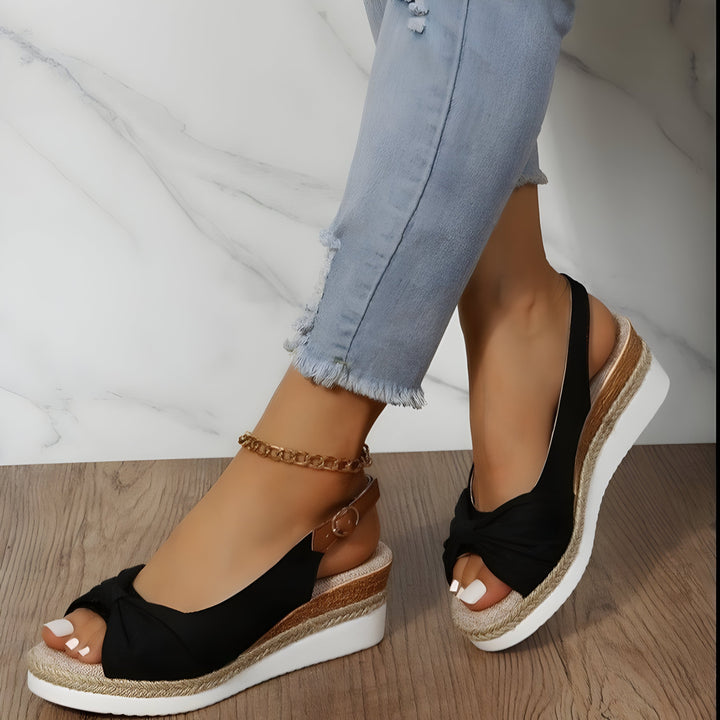 W&W Mode | Orthopädische Keilsandalen Mit Peep Toe