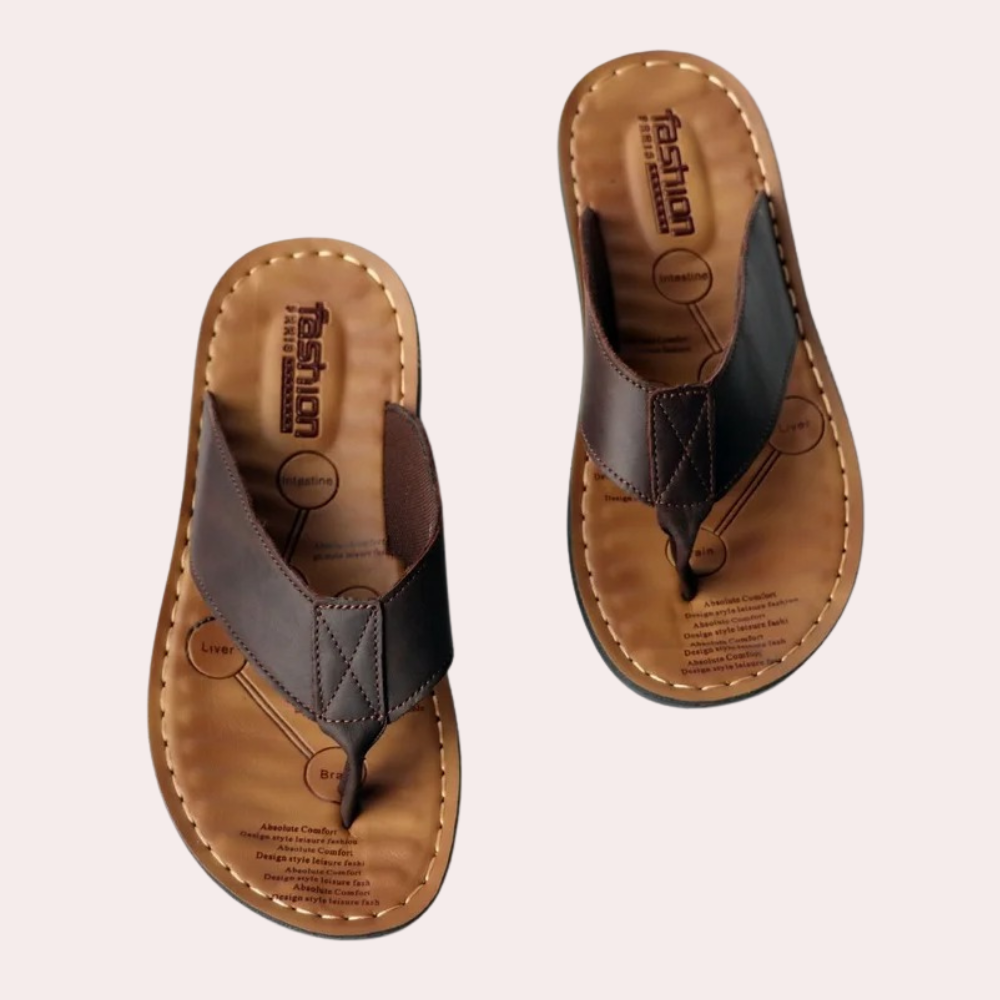 WW | Bequeme Herren Leder Slipper Komfortabel & Stilvoll Im Sommer