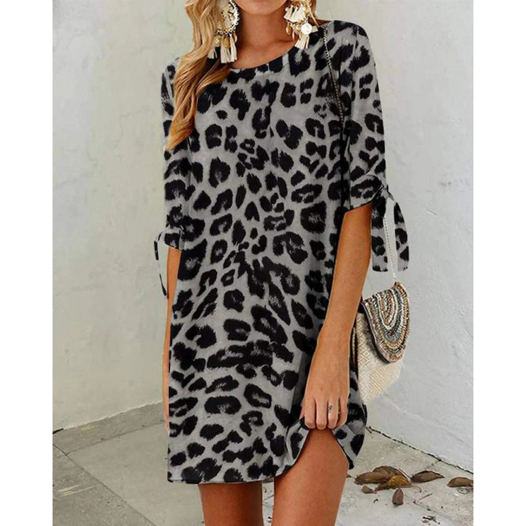 WW | Chices Leopardenmuster Sommerkleid Für Mühelosen Stil Bei Damen