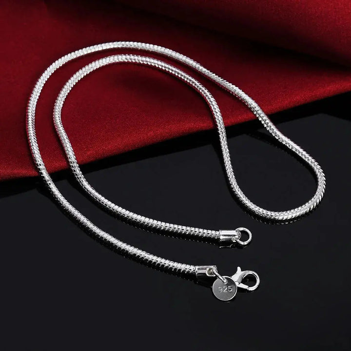 W&W Mode | 925 3mm Sterling Silber Schlangen Kette