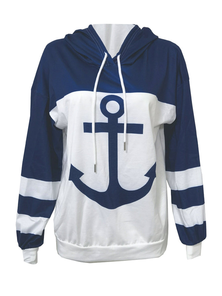 W&W Mode | Colorblock-Hoodie mit Anker-Print