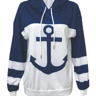 WW | Colorblock-Hoodie mit Anker-Print
