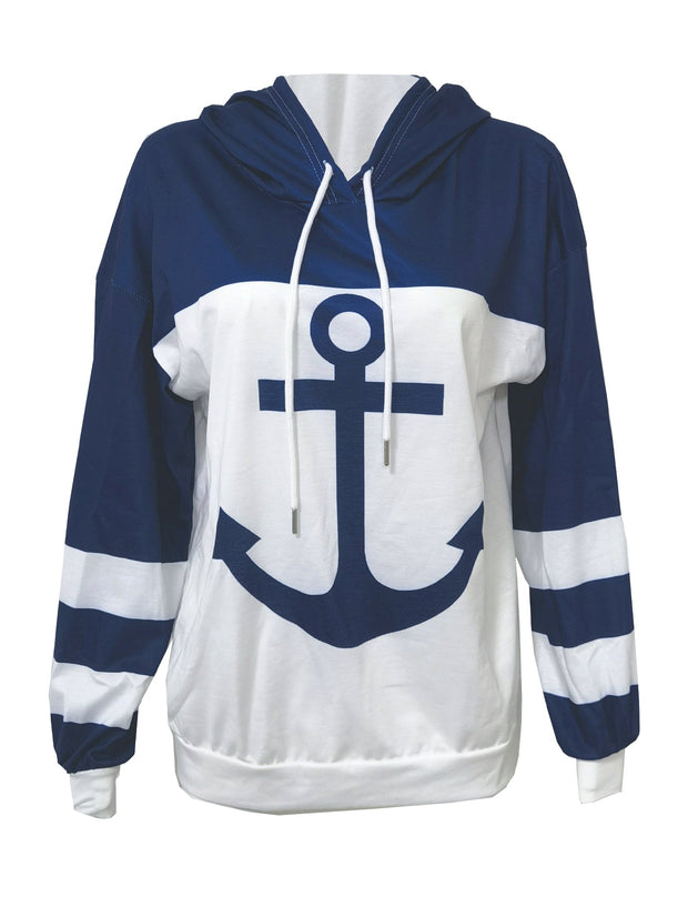 WW | Colorblock-Hoodie mit Anker-Print
