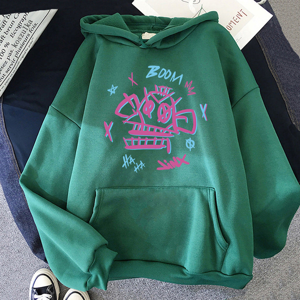 WW | Arcane Hoodie Harajuku Stil Jinx und Ekko