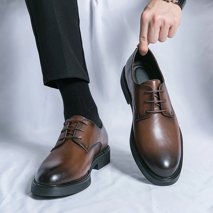 W&W Mode | Elegante Herrenschuhe Aus Leder Mit Schnürung Und Rutschfester Sohle