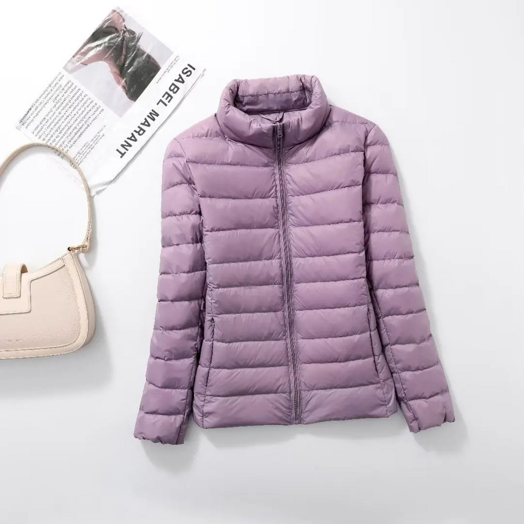 WW | Weiße Leichte Schlanke Bequeme Gepolsterte Jacke