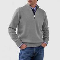 WW | Herrenpullover Mit Halbem Reißverschluss
