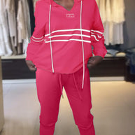WW | Set aus gestreifter Hose und Kapuzenjacke