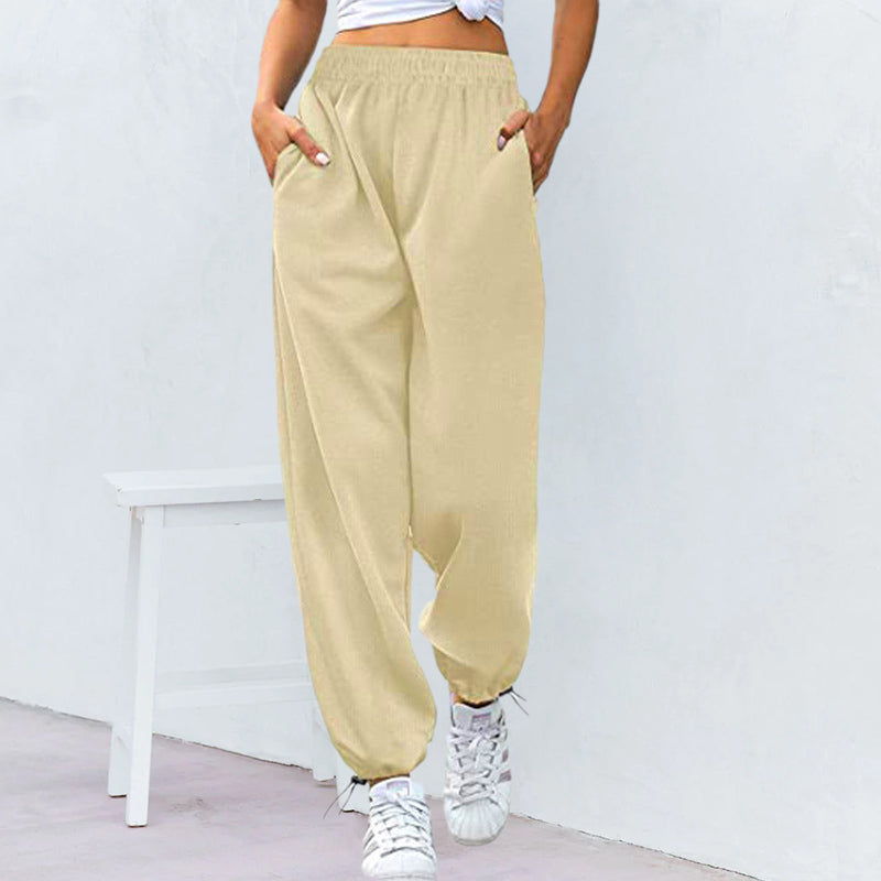 WW | Damen Sporthose mit weitem Bein und Kordelzug
