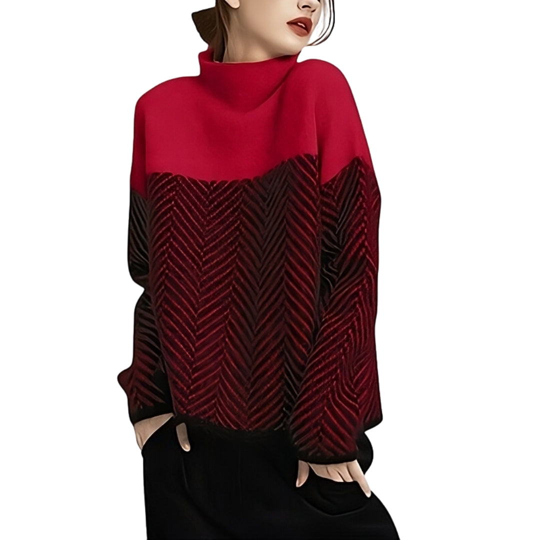 W&W Mode | Eleganter Wollrollkragenpullover für Damen - Stilvoller und wärmer Pullover