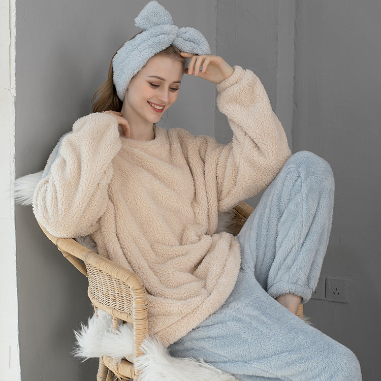 WOLFF | Liebliches Flauschiges Lockere Weihnachten Pyjama-Set