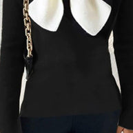 WW | Farbe Block Off the Shoulder Pullover