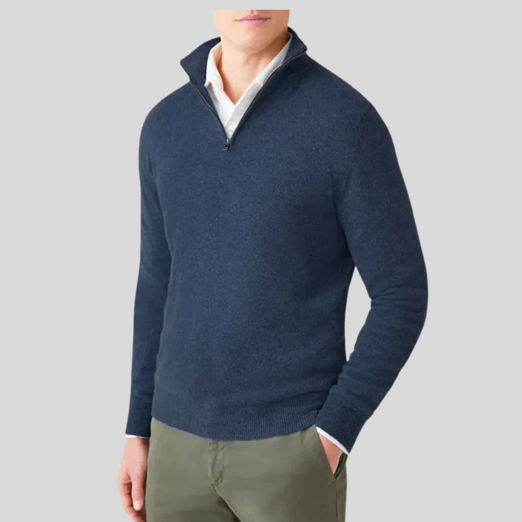 WW | Komfortable Herren Half Zip Pullover Für Elegante Anlässe