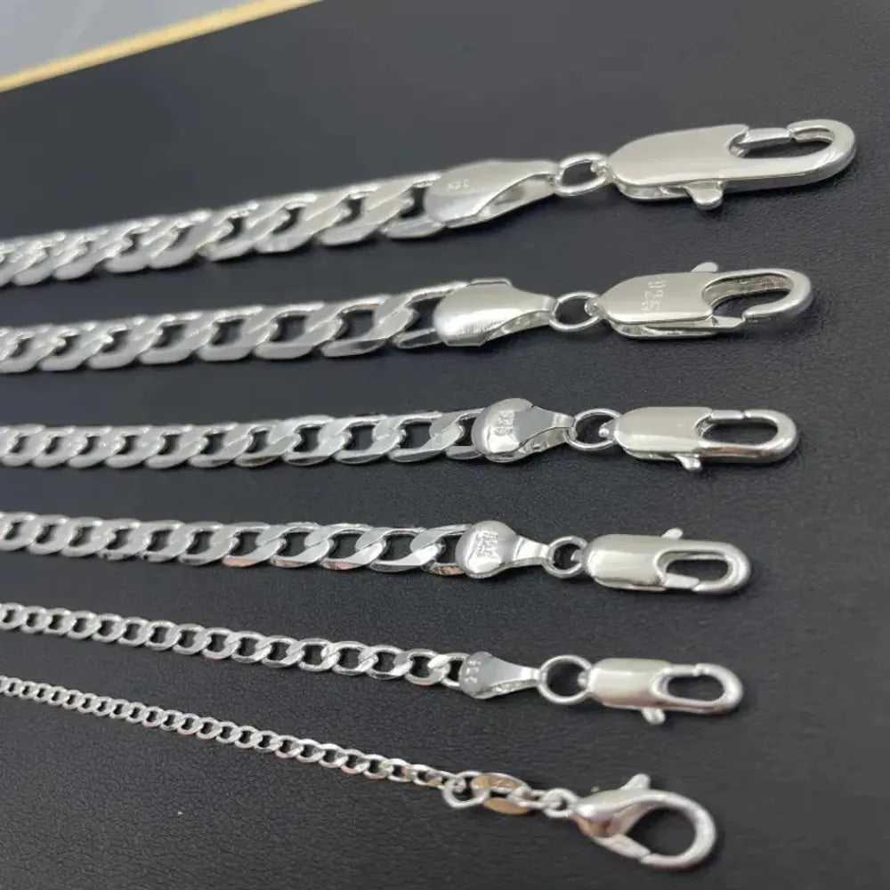 WW | 925 Sterling Silber Gesicht Kette