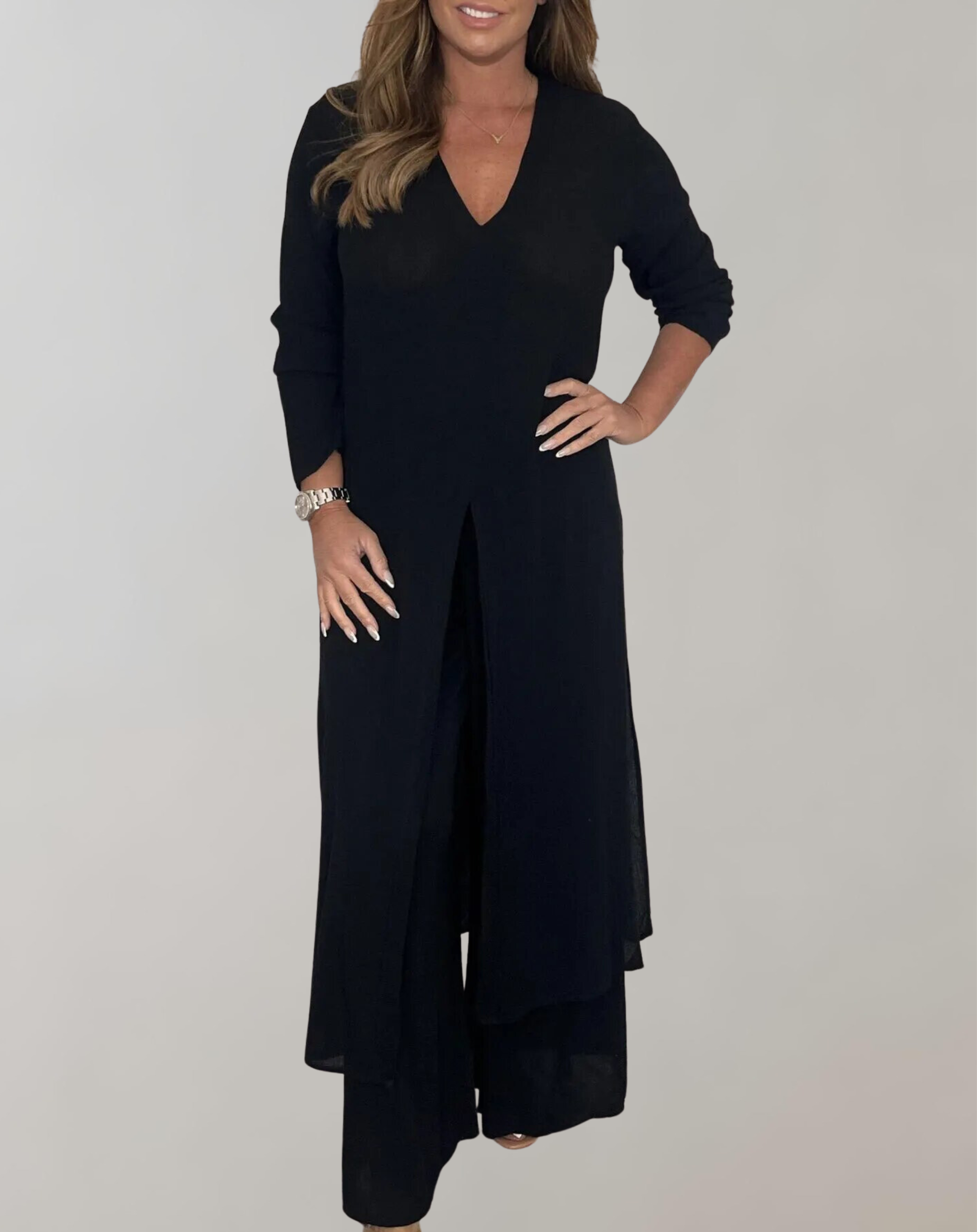 WW - Langes Top mit elegantem hohem Schlitz