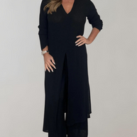 WW - Langes Top mit elegantem hohem Schlitz