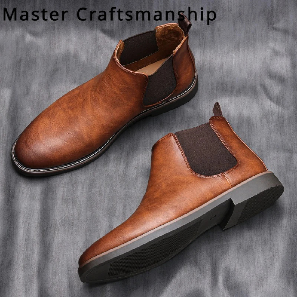 WW | Klassische Herrenschuhe Stiefel Im Chelsea Stil Aus Leder